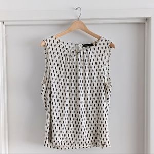 White Blouse with Pattern - L